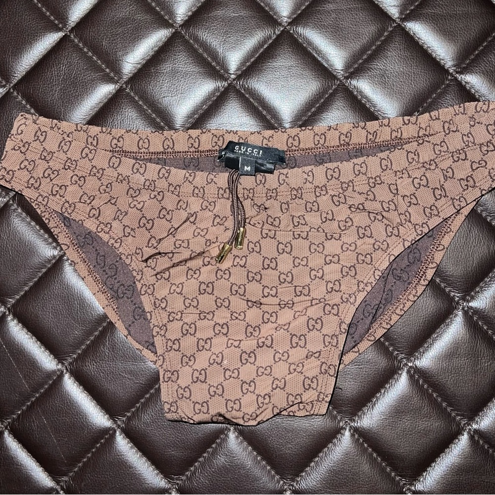 Vintage Gucci monogram swim brief